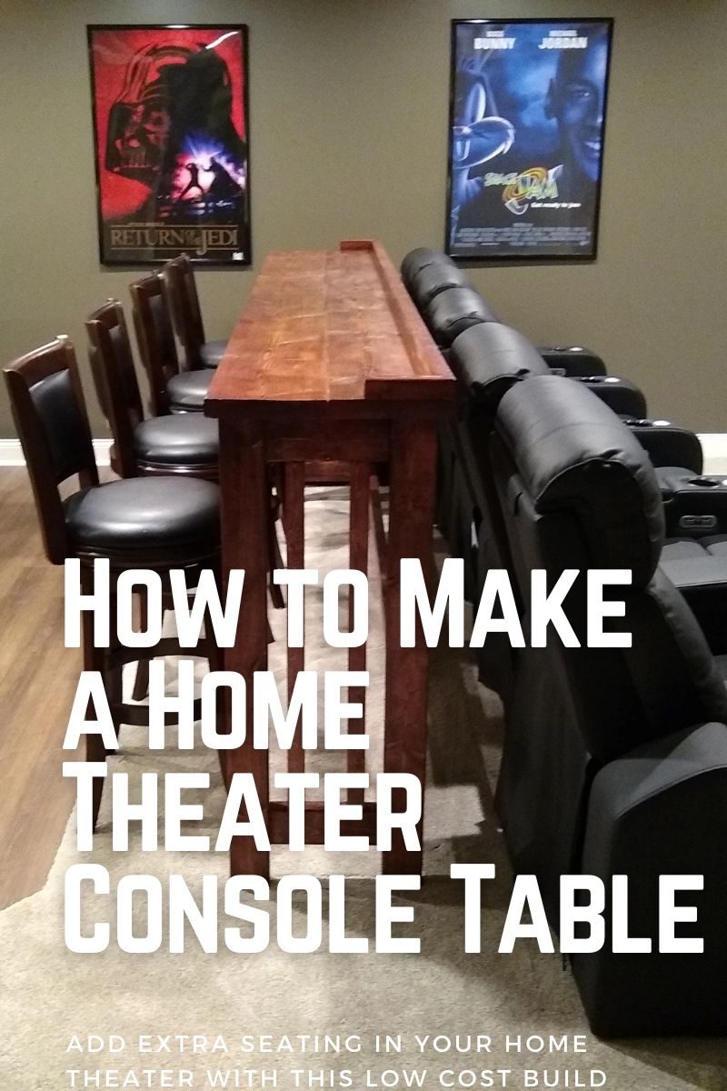How to Build a Home Theater Console Table